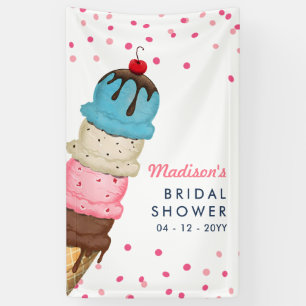 Sommereis Creme Modernes Brautparty Banner