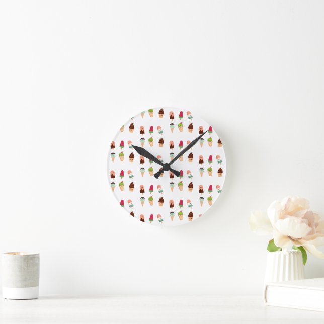 Sommereis Runde Wanduhr (Zuhause)