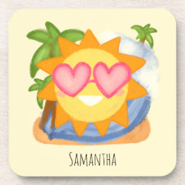 Sommererholsame Urlaubssonne Getränkeuntersetzer