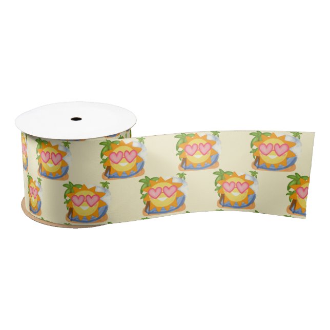 Sommererholsame Urlaubssonne Satinband (Spule)