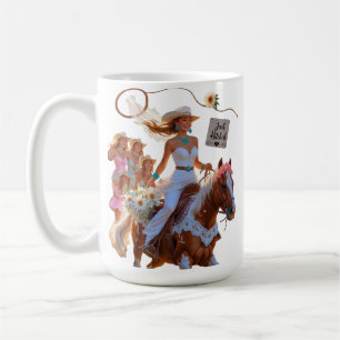 Sommerfahrt ins Unendliche – Cowgirl-Hochzeitsglüc Kaffeetasse