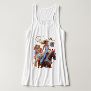 Sommerfahrt ins Unendliche – Cowgirl-Hochzeitsglüc Tank Top
