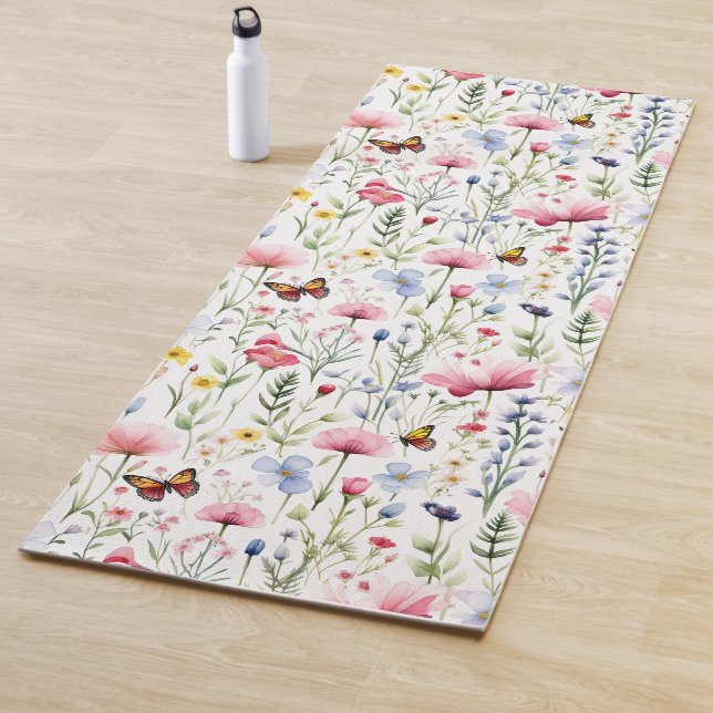 Sommerfarben Muster der Wildblume Yogamatte (Beispiel)