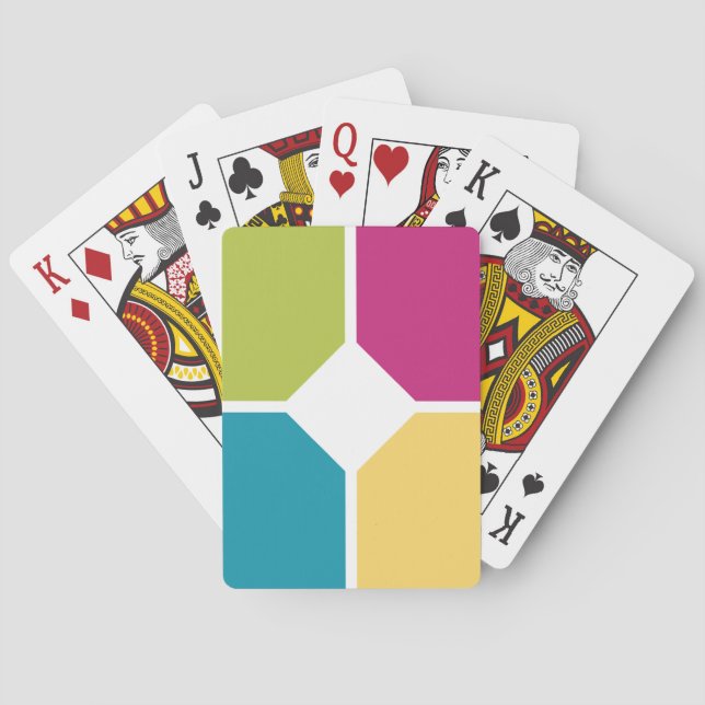 SOMMERFARBEN Quadranten Fakultatives MONOGRAMM Spielkarten (Rückseite)