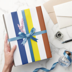 Sommerfarbene Streifen Geschenkpapier