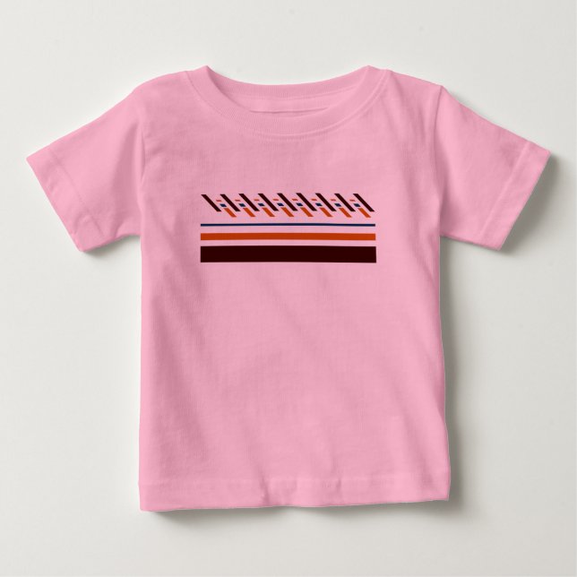 Sommerfarbenstreifen Baby T-shirt (Vorderseite)
