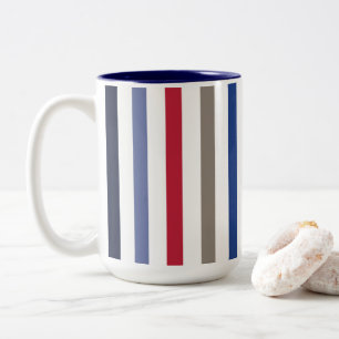 Sommerfarbige Streifen Zweifarbige Tasse