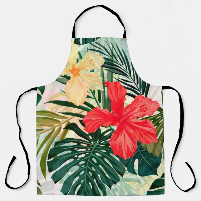 Sommerfarbiges hawaiianisches nahtloses Muster mit Schürze (Vorderseite)