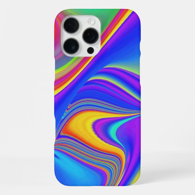 Sommerfeeling , Abstrakte 3D Regenbogenkunst iPhone 16 Pro Max Hülle (Rückseite)