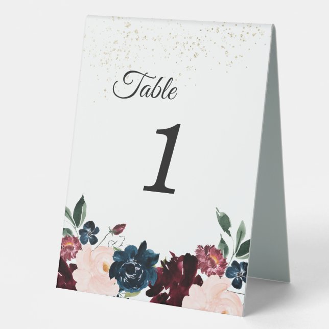 Sommerfeier Hochzeit Tischnummer Zelt Zeichen Tischaufsteller (Vorderseite)