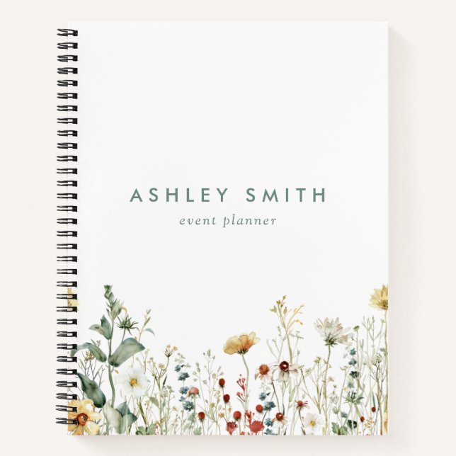 Sommerfeld der Wildblume Notizbuch (Vorderseite)