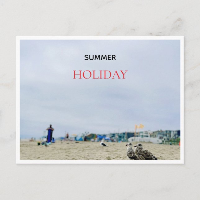 SOMMERferien am Strand Postkarte (Vorderseite)