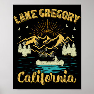 Sommerferien Retro Berg Kalifornien Gregory Poster