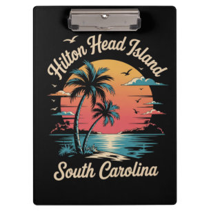 Sommerferien Retro South Carolina Klemmbrett