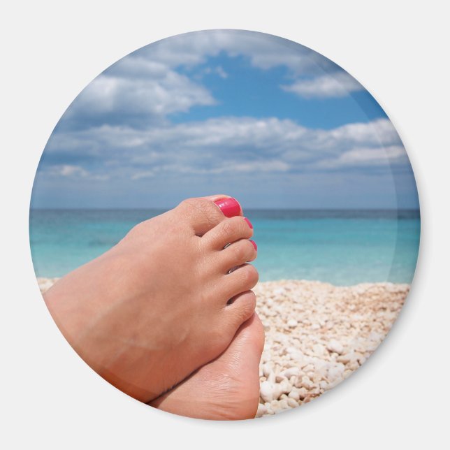 Sommerferien: runder Magnet (Vorne)