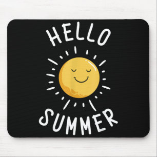 Sommerferien-Typografie Strand Sonnenuntergang Hal Mousepad