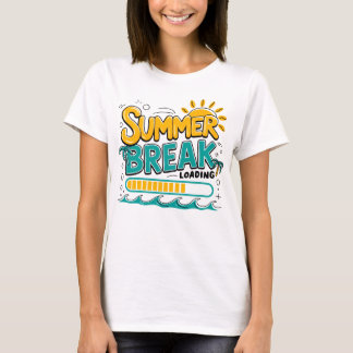 Sommerferien werden geladen Lustiger Urlaub Strand T-Shirt