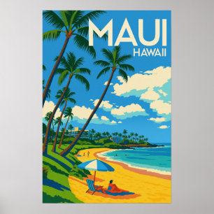 Sommerferienziel Hawaii Poster