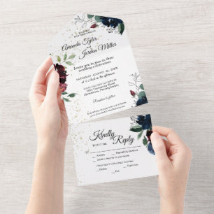 Sommerfeste Hochzeit in einer Einladung