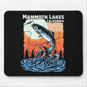 Sommerfischen Retro-Sonnenuntergang Kalifornien Ma Mousepad