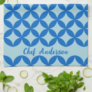 Sommerfliese mit Azurkeln auf Babyblau Geschirrtuch