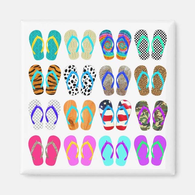 Sommerflip-Flops-Chart Magnet (Vorne)