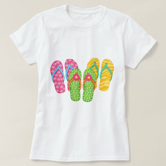 Sommerflip Flops T-Shirt (Design vorne)