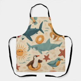 Sommerflucht-All-Over-Print-Schürze Geschenk Schürze