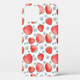 Sommerfrische und helle Erdbeermuster. Wasser Case-Mate iPhone Hülle