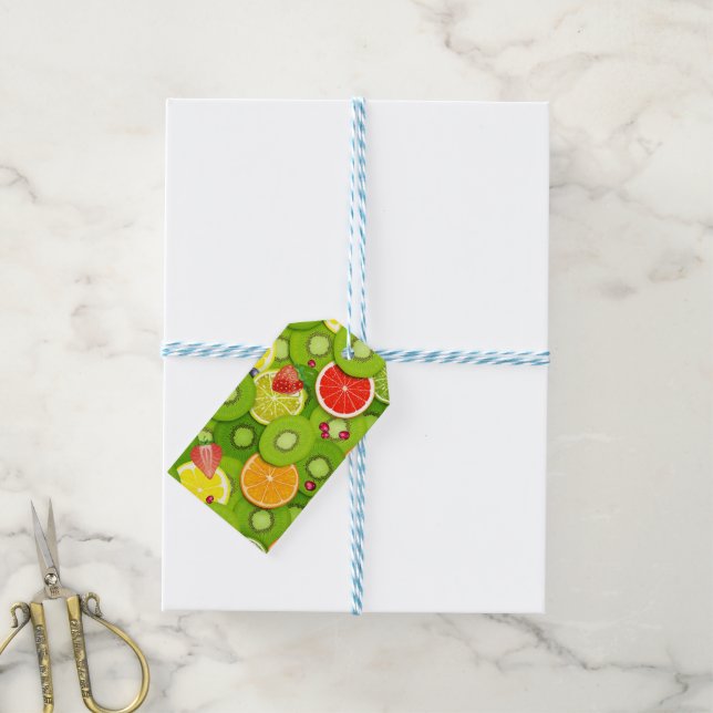 Sommerfrüchte 2 geschenkanhänger (Mit Garn)