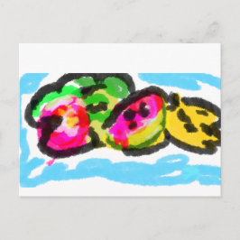 Sommerfrüchte Freude Postkarte