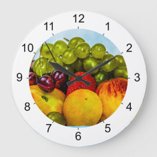 Sommerfrüchte Große Wanduhr