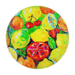 "Sommerfrüchte" Niedliche Kunst. Jetzt kaufen Schneidebrett
