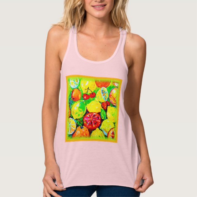 "Sommerfrüchte" Niedliche Kunst. Jetzt kaufen Tank Top (Vorderseite)