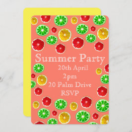 Sommerfrüchte Picknickgarten Party Feier Einladung