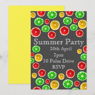 Sommerfrüchte Picknickgarten Party Feier Einladung
