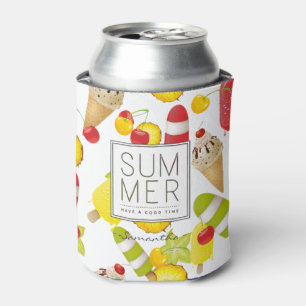 Sommerfrüchte und Eiscreme-Spaß Dosenkühler