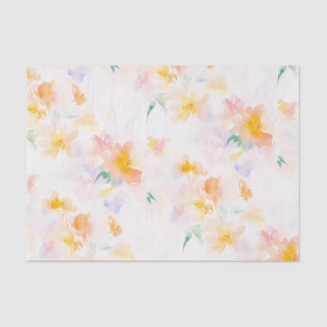 Sommerfrühlingsblumen Elegantes Blumenmuseum Seidenpapier (Vorderseite)