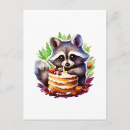 Sommerfrühlingstrainer mit einem 1. Geburtstagskuc Postkarte