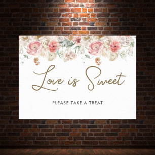 Sommergarten Aquarell Blumen Hochzeit Poster