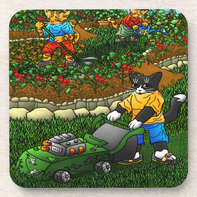 Sommergarten Getränkeuntersetzer (Vorderseite)