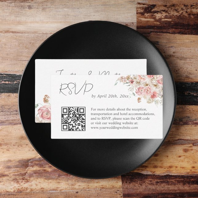 Sommergarten Hochzeit der Wasserfarben Begleitkarte (Summer Garden Watercolour Floral Wedding Enclosure Card
)