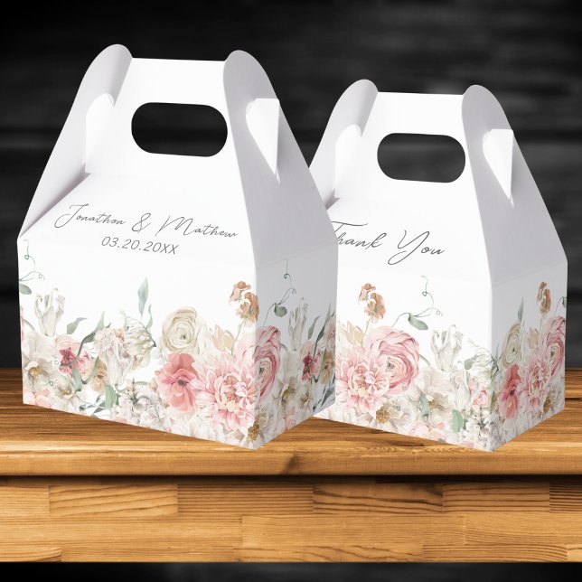 Sommergarten Hochzeit der Wasserfarben Geschenkschachtel (Summer Garden Watercolour Floral Wedding Favor Boxes
)