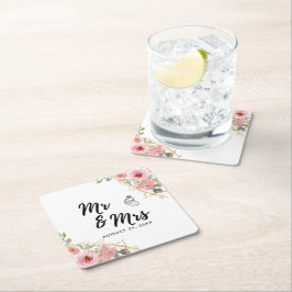 Sommergarten Hochzeit der Wasserfarben Rechteckiger Pappuntersetzer