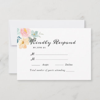 Sommergarten Hochzeit der Wasserfarben RSVP Karte