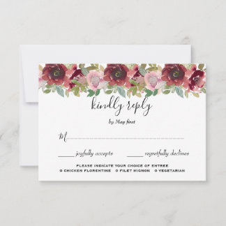 Sommergarten Hochzeit der Wasserfarben RSVP Karte