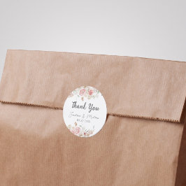 Sommergarten Hochzeit der Wasserfarben Runder Aufkleber