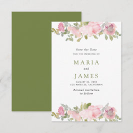 Sommergarten Hochzeit der Wasserfarben Save The Date