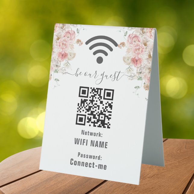 Sommergarten Hochzeit der Wasserfarben Tischaufsteller (Summer Garden Watercolour Floral Wedding Table Tent Sign
)