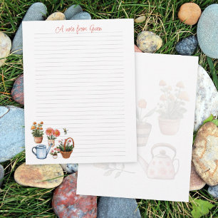 Sommergarten Linien Persönliches Notizpapier Mitteilungskarte